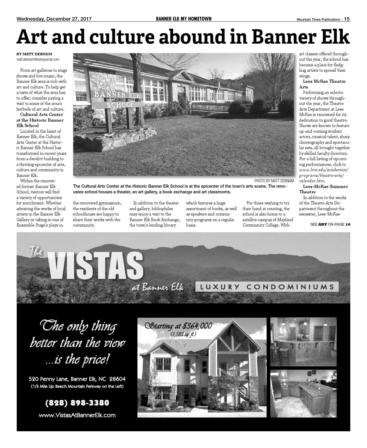Banner Elk My Hometown 2017 18 By Mountain Times Publications Issuu