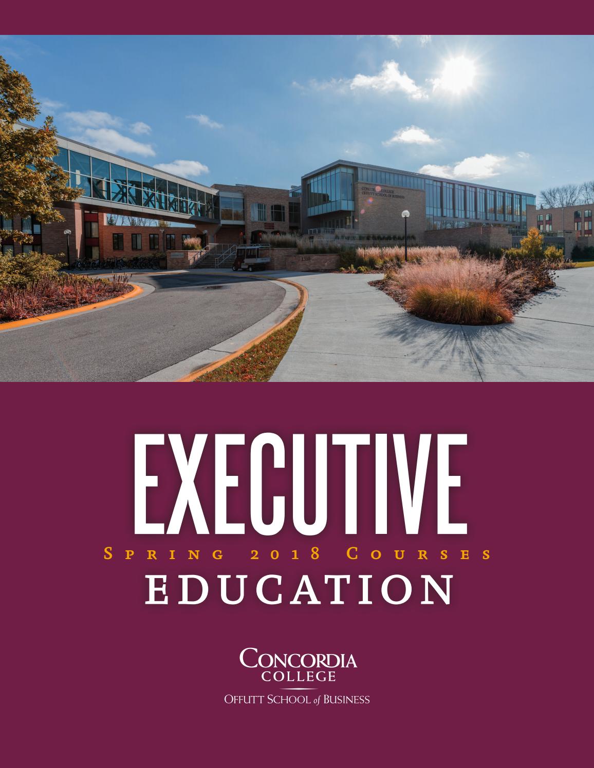 Executive Education Catalog by Concordia College Issuu