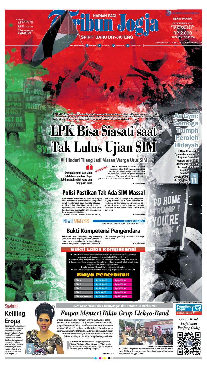Tribunjogja 18 12 2017 By Tribun Jogja Issuu Tribunjogja 18 12 2017 By Tribun Jogja Issuu