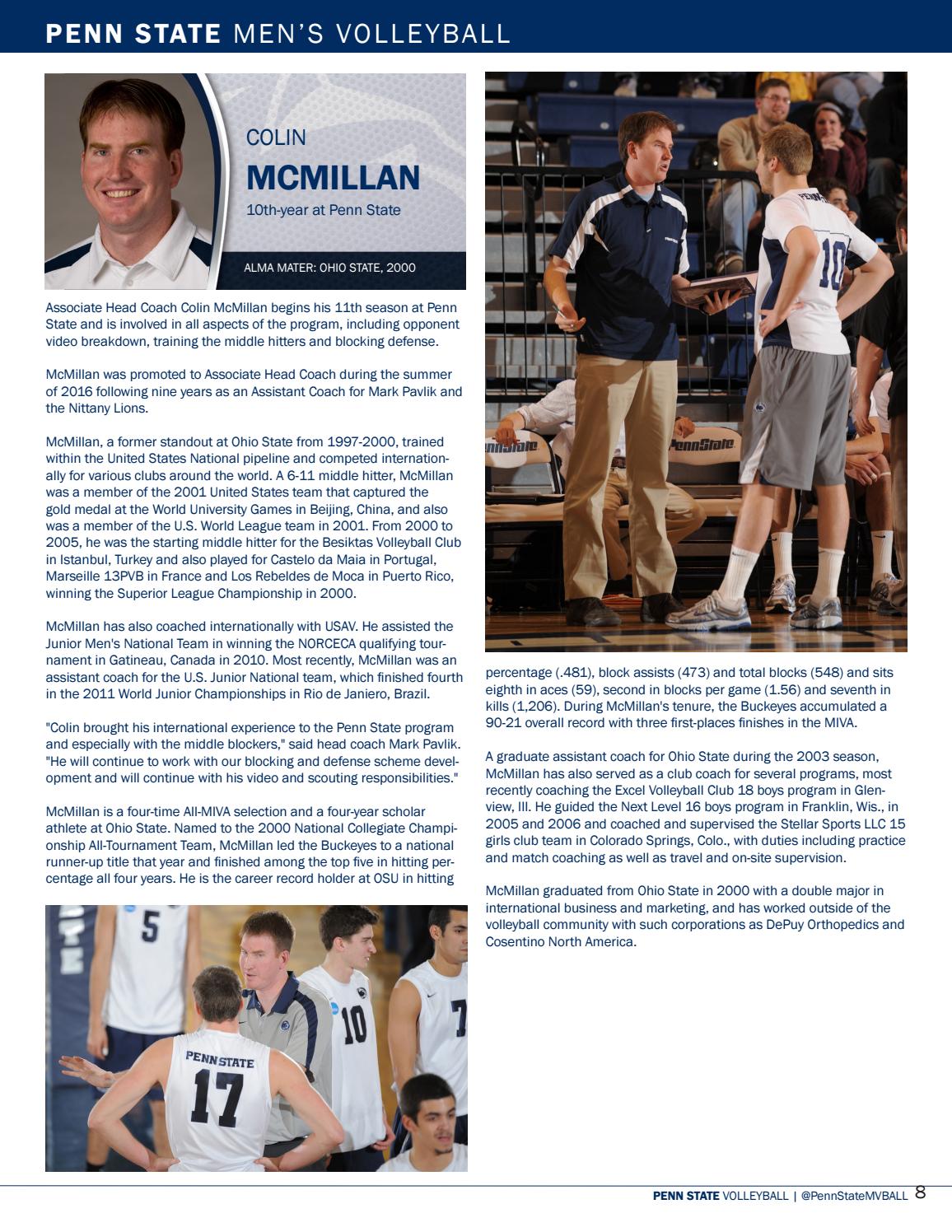 2018 Penn State Men's Volleyball Yearbook by Penn State Athletics Issuu