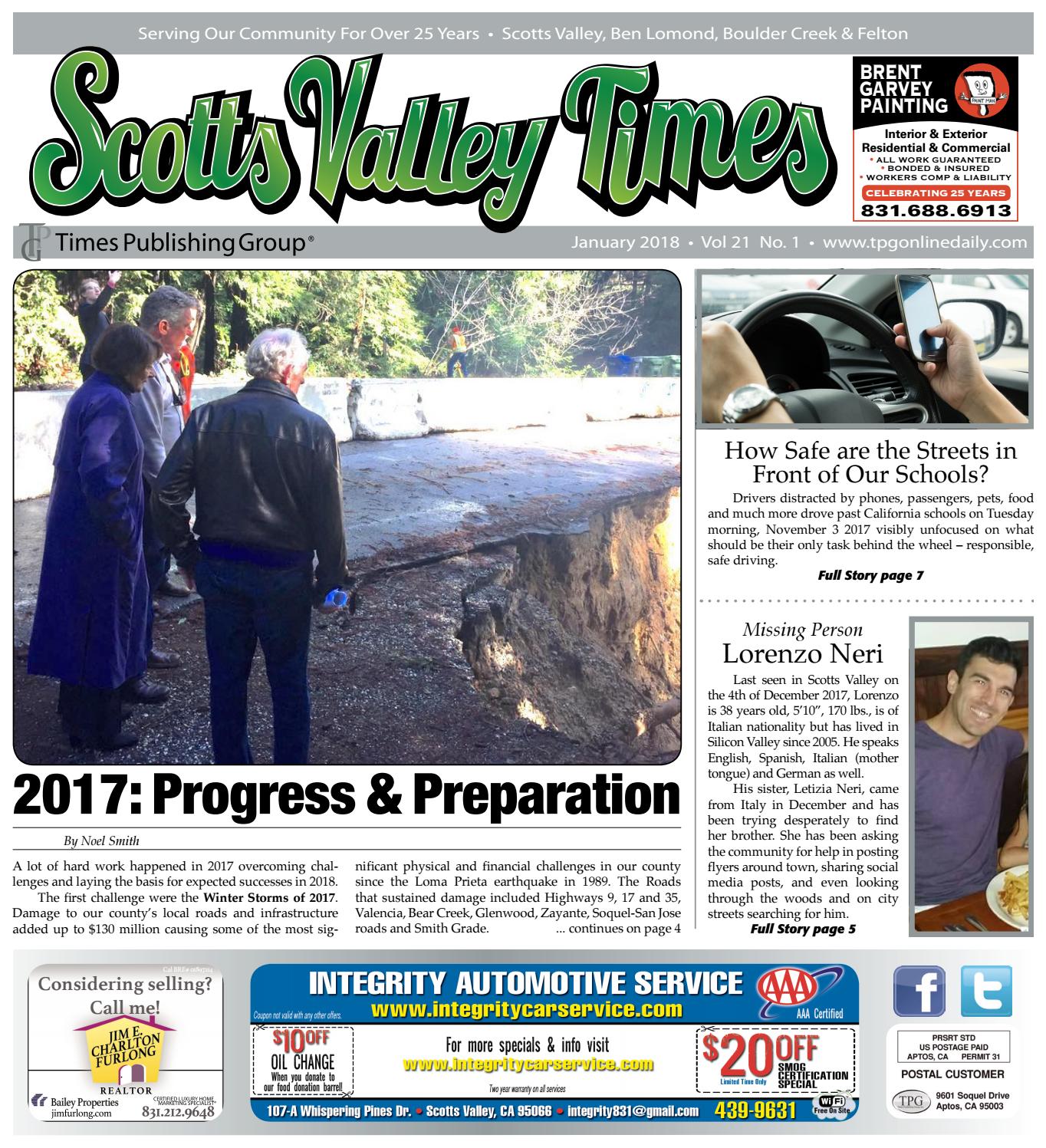 Scotts Valley Times January 2018 by Times Publishing Group, Inc. Issuu
