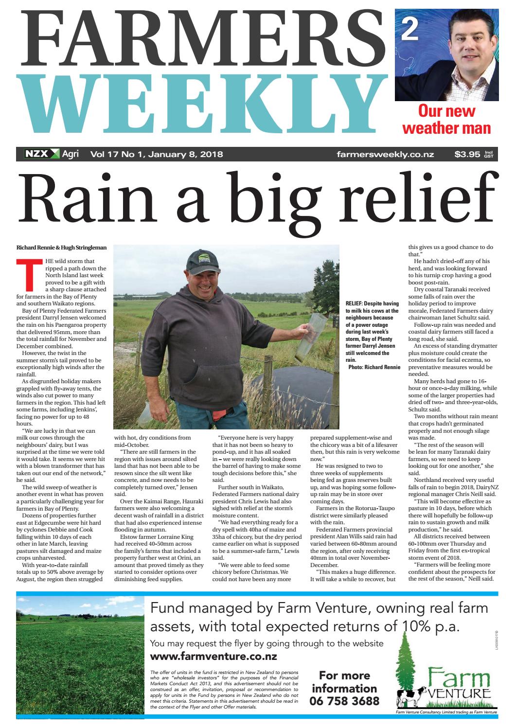 Farmers Weekly NZ January 8 2018 by AgriHQ Issuu