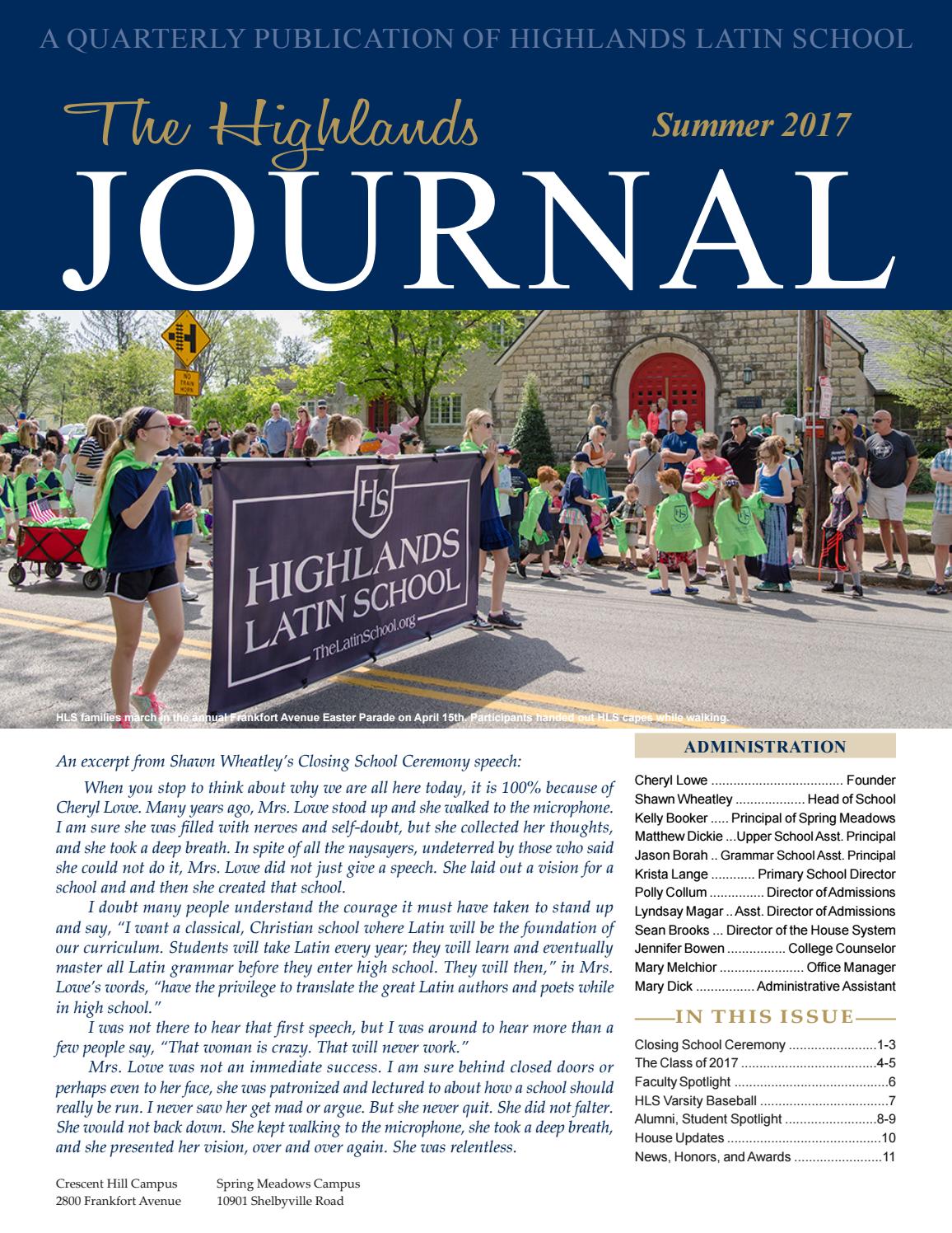 The Highlands Latin Journal Summer 2017 by Memoria Press Issuu