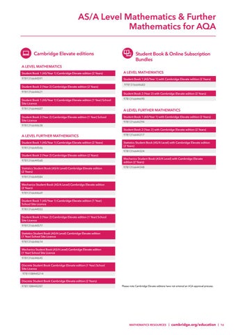 Mathematics Resources Catalogue 2018 by Cambridge International ...