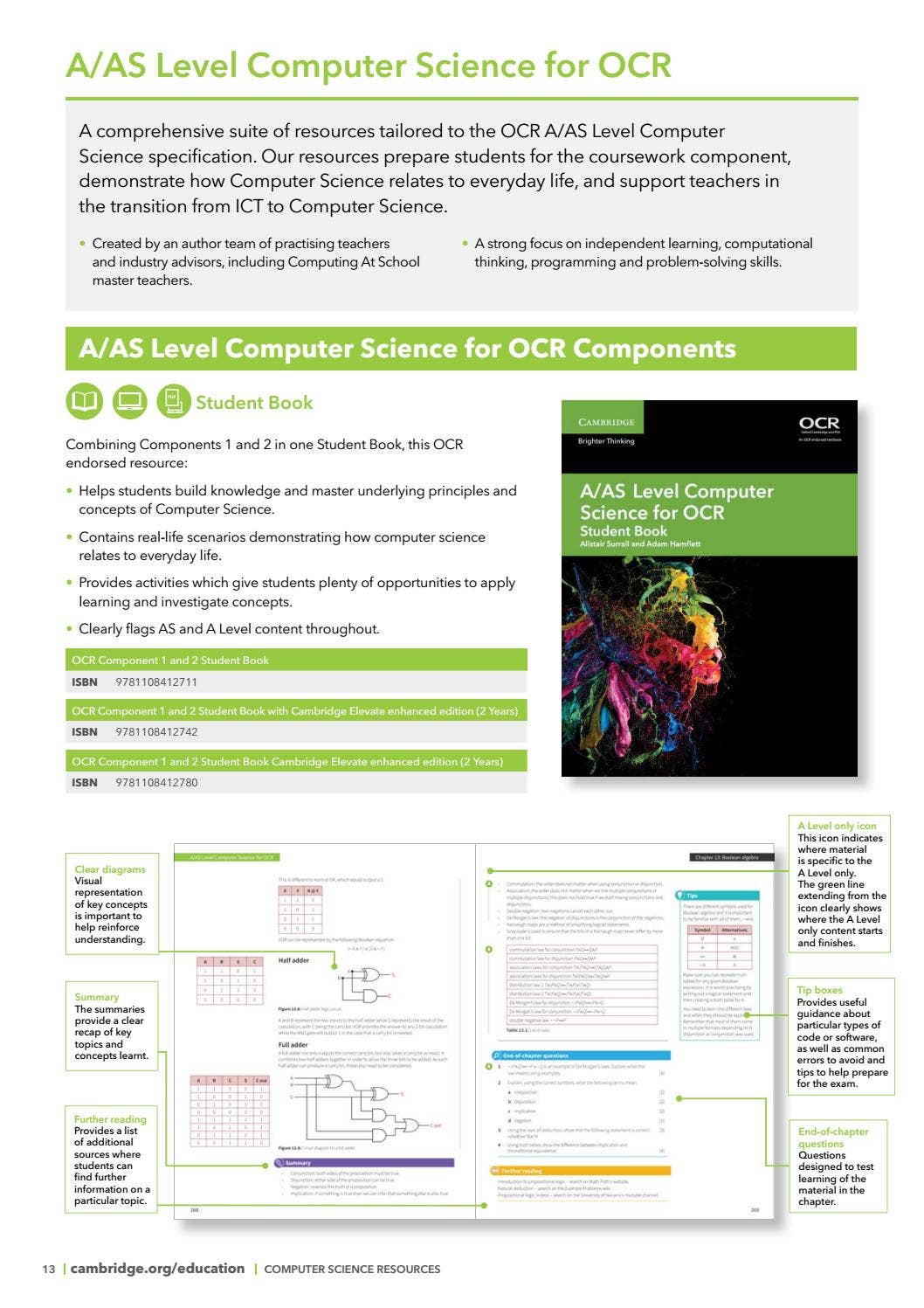 Computer Science Resources 2018 Catalogue by Cambridge International ...