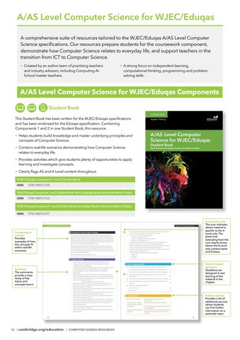 Computer Science Resources 2018 Catalogue by Cambridge International ...