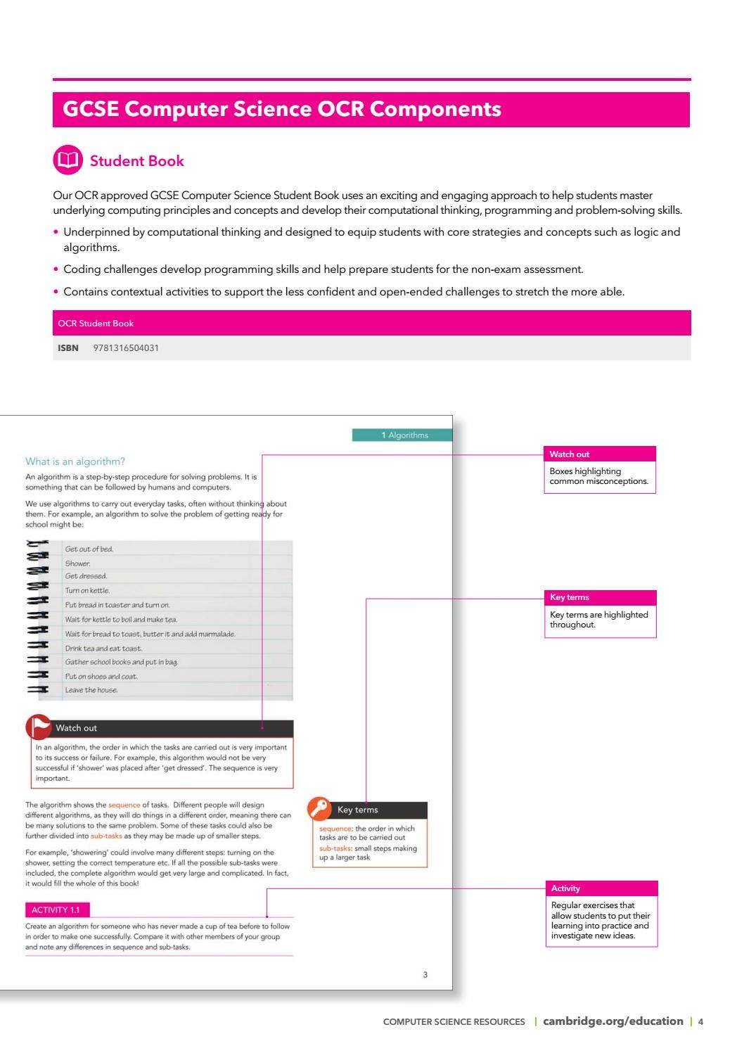 Computer Science Resources 2018 Catalogue by Cambridge International ...