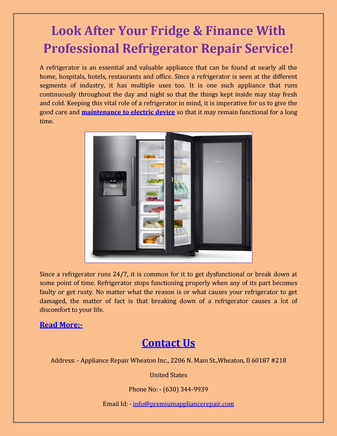 Look after your fridge & finance with professional refrigerator repair