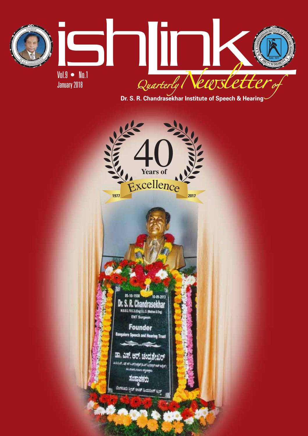 Ishlink jan 18 by Dr SR Chandrashekhar Institute of Speech and Hearing -  Issuu