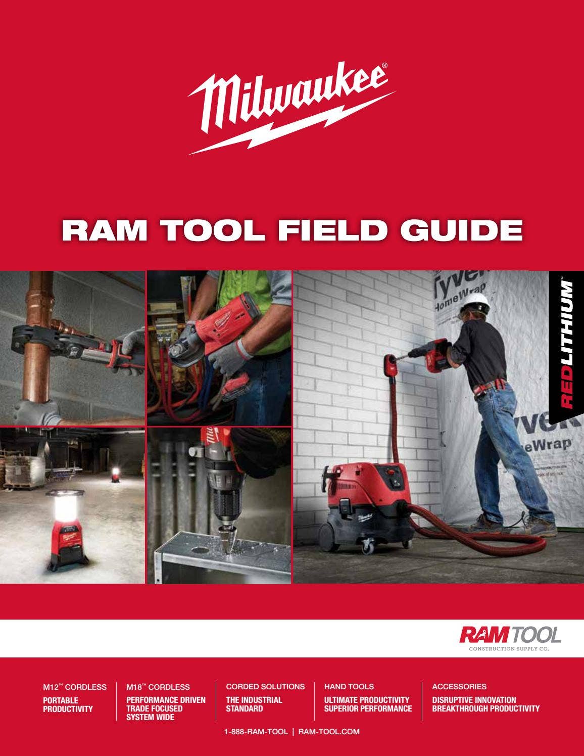 2018 Milwaukee Ram Tool Field Guide Catalog by Ram Tool Construction