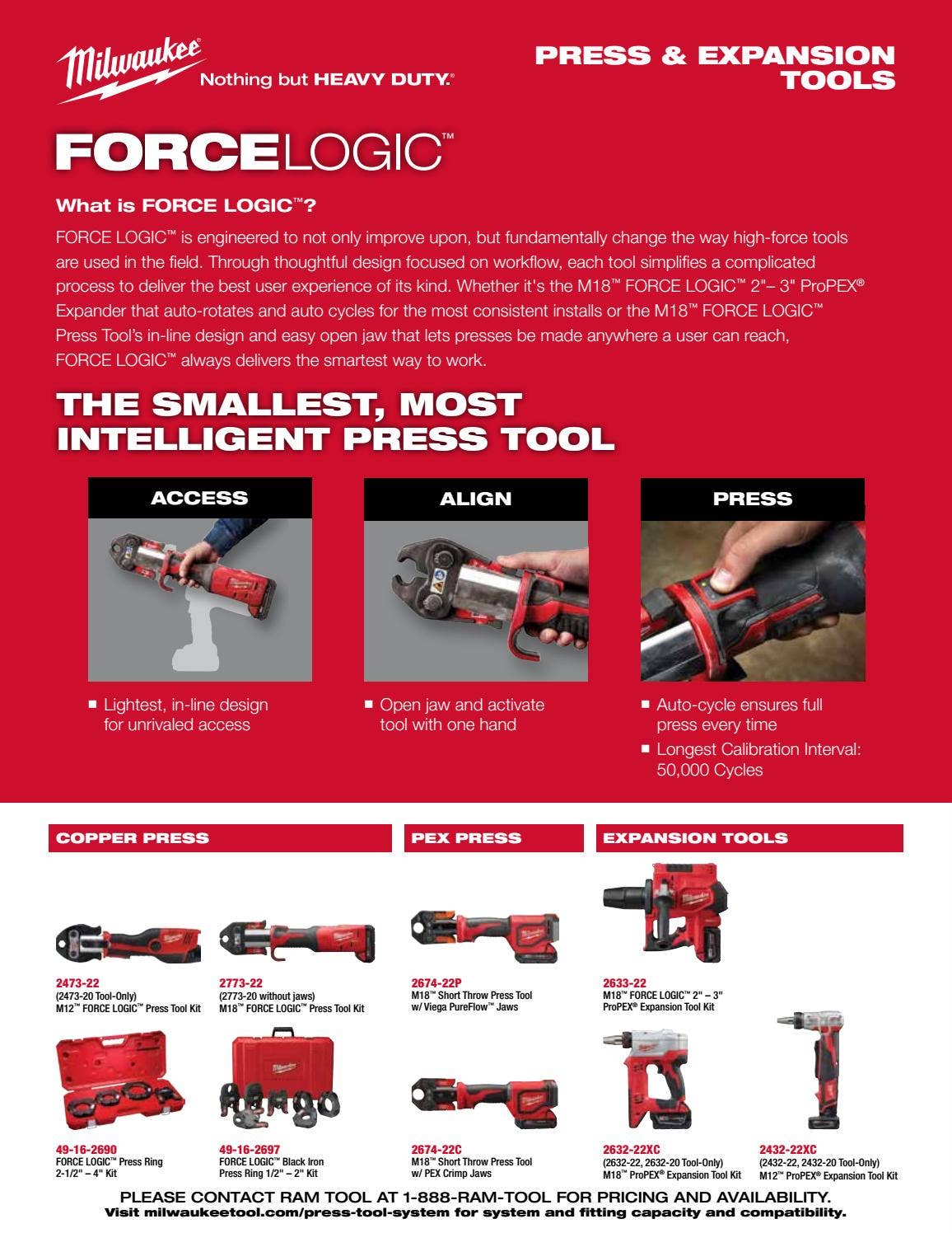 2018 Milwaukee Ram Tool Field Guide Catalog by Ram Tool Construction