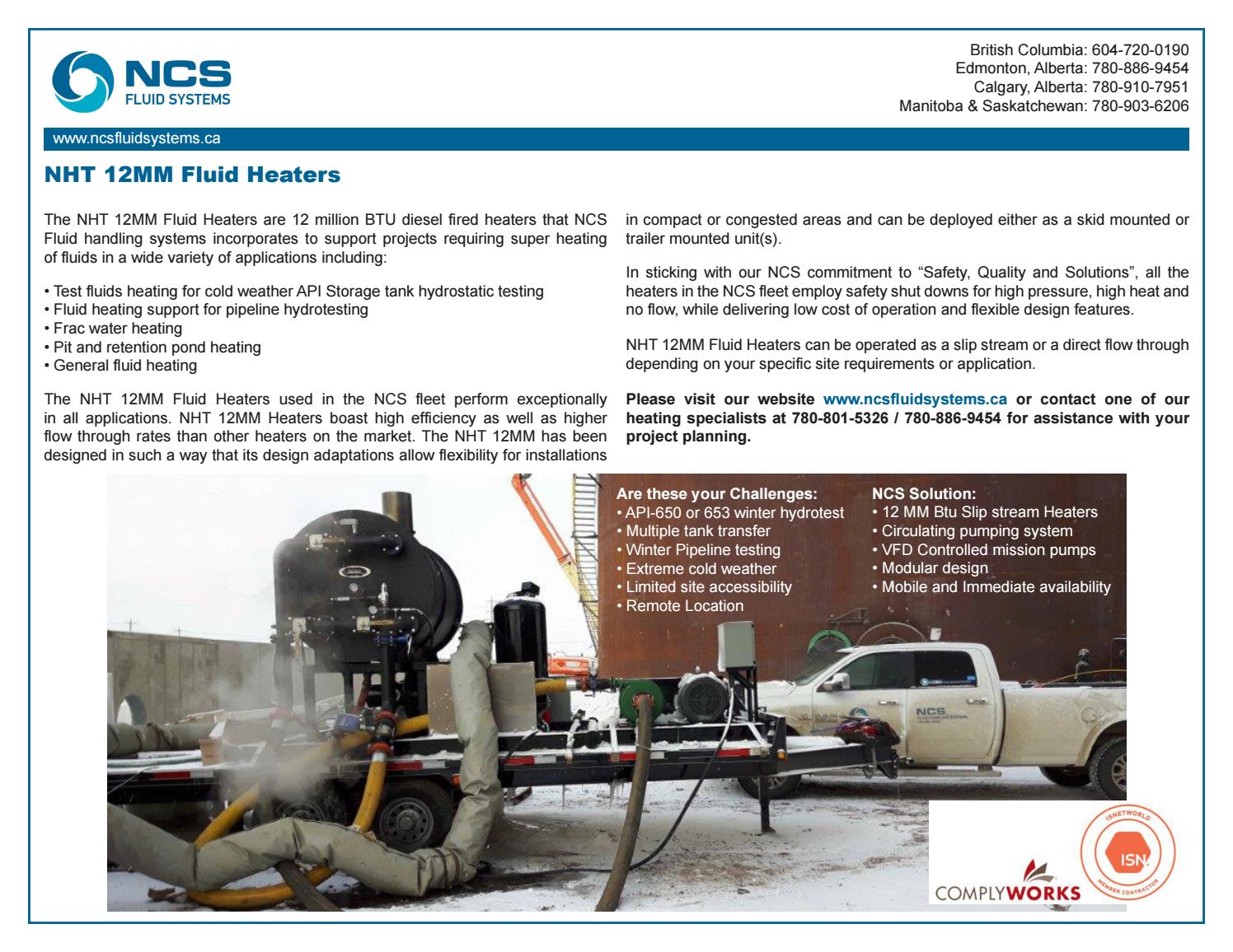 NCS NHT 12mm Water and Fluid heaters by NCS Fluid Handling Systems Inc
