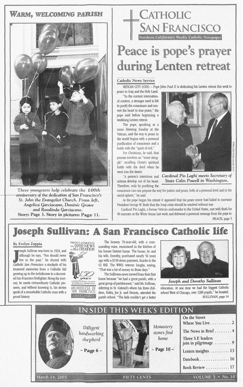 March 14 2003 By Catholic San Francisco Issuu