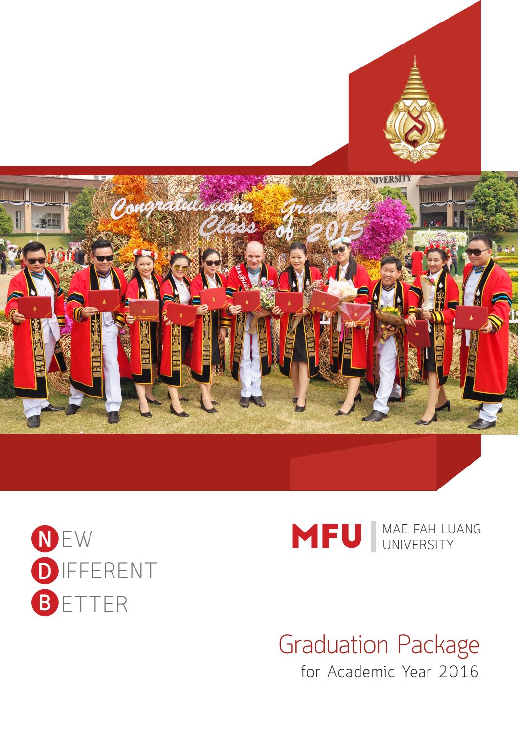 Graduation Package for Academic Year 2016 by Mae Fah Luang University ...