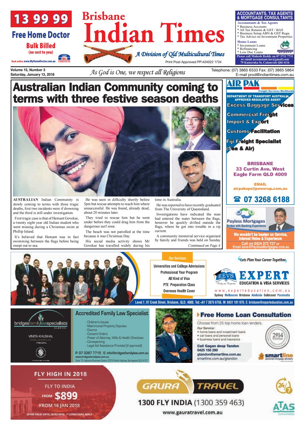 Brisbane Indian Times - January 2018 by Umesh Chandra - issuu Brisbane Indian Times - January 2018 by Umesh Chandra - issuu