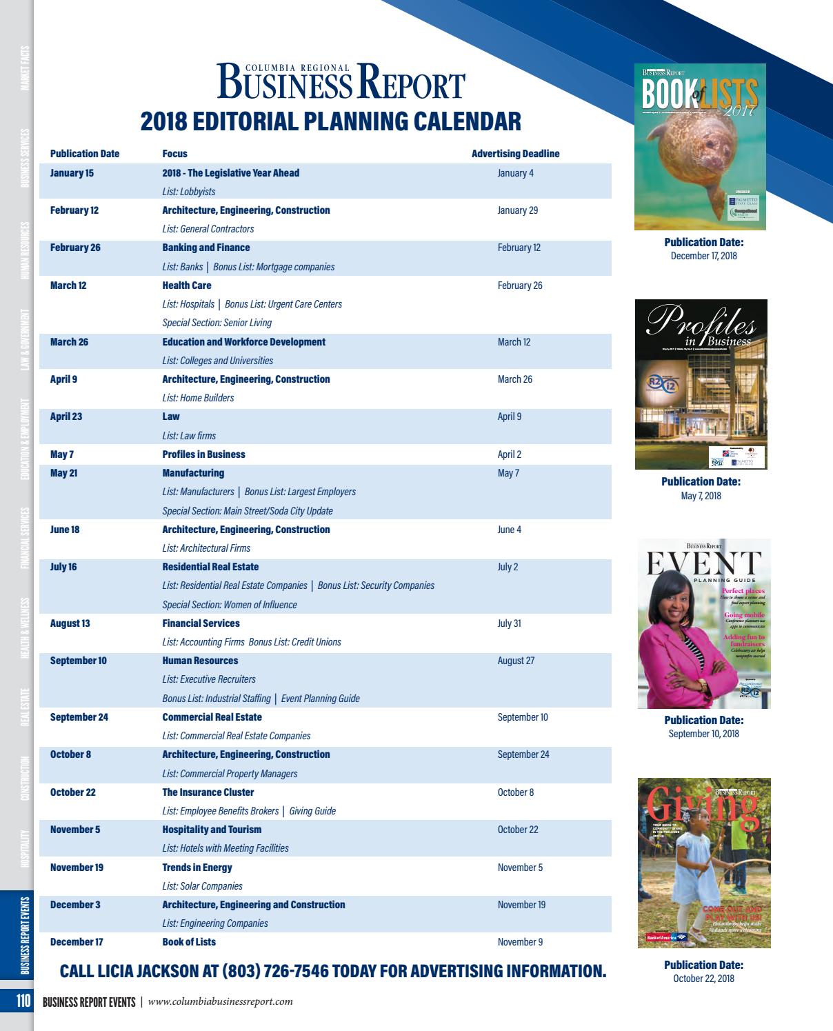2018 Columbia Book of Lists by SC BIZ News Issuu