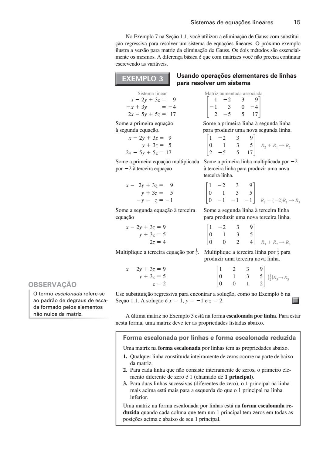 Elementos de álgebra linear - Tradução da 8ª Edição norte-americana by ...
