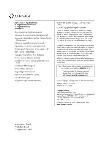 Elementos de álgebra linear - Tradução da 8ª Edição norte-americana by ...