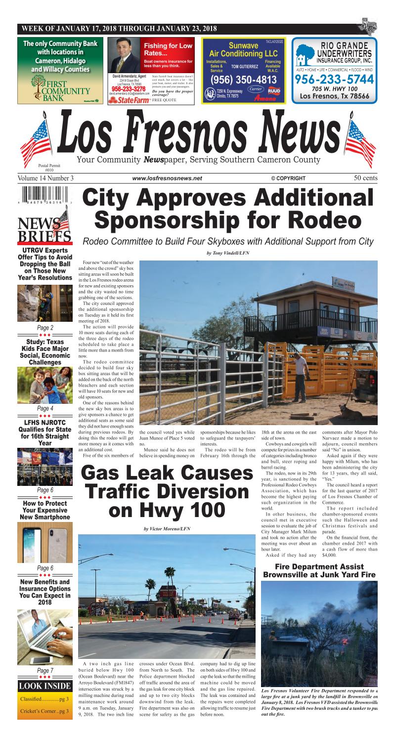 Los Fresnos News January 17, 2018 by La Feria News Issuu