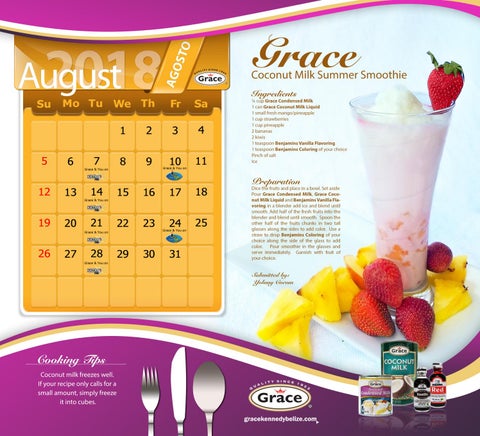 Grace Creative Cooking Calendar 2018 第 10 页