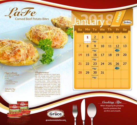 Grace Creative Cooking Calendar 2018 第 3 页