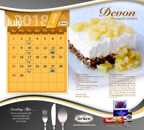 Grace Creative Cooking Calendar 2018 第 9 页