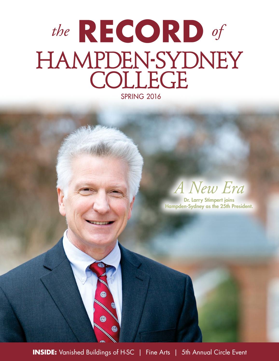 Record of HampdenSydney, Spring, 2016 by HampdenSydney College Issuu