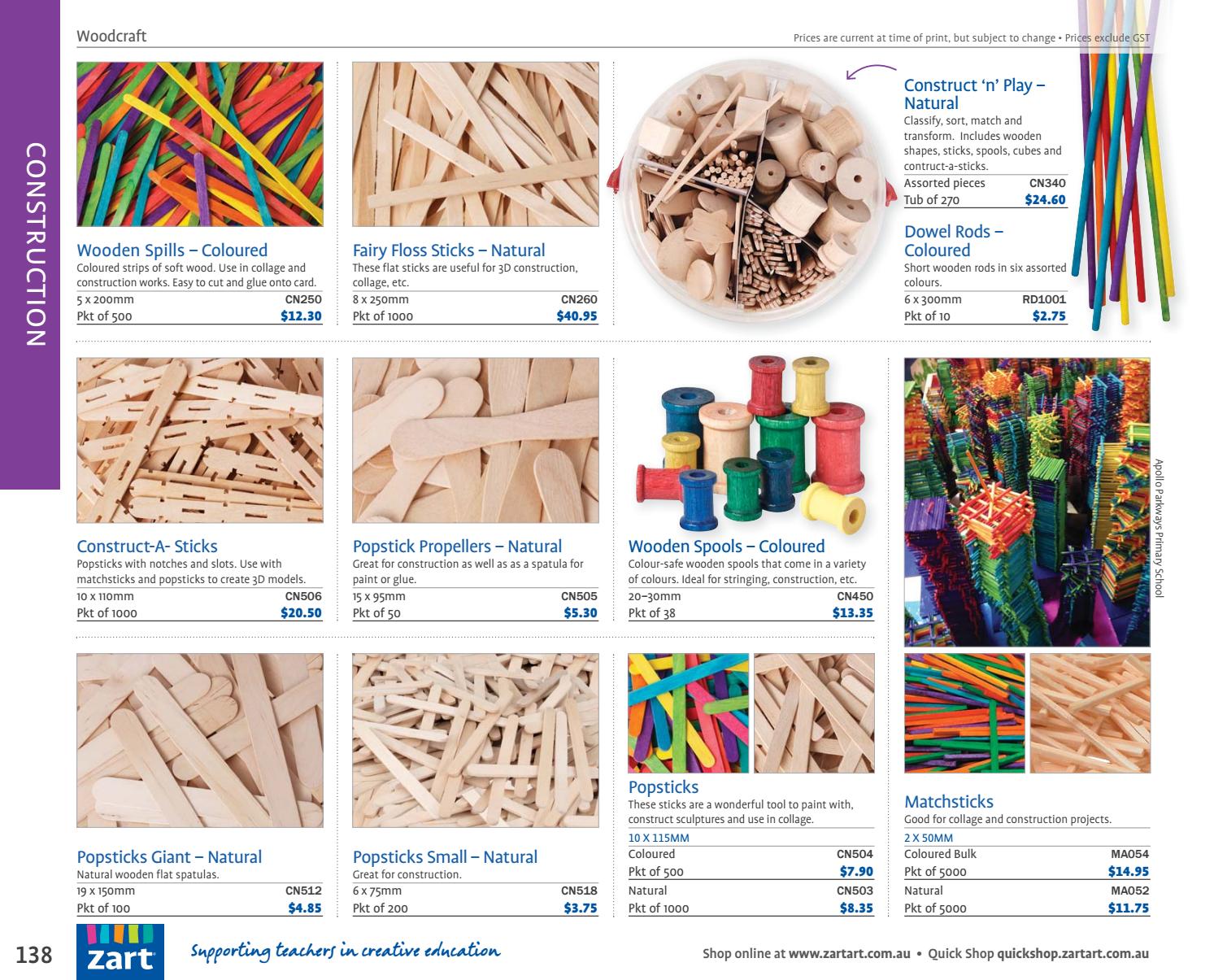 1000 Wooden Matchsticks DIY Matchsticks Natural Colour Match Sticks Toy BEST