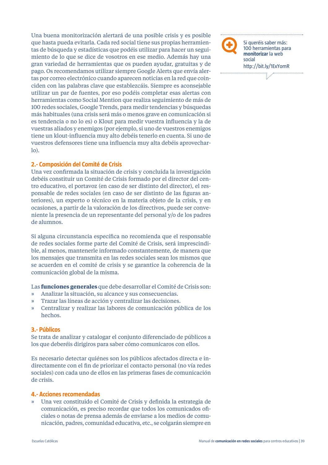 Comunicacion Rrss Manual comunicacion rrss para centros educativos by Escuelas Católicas ...
