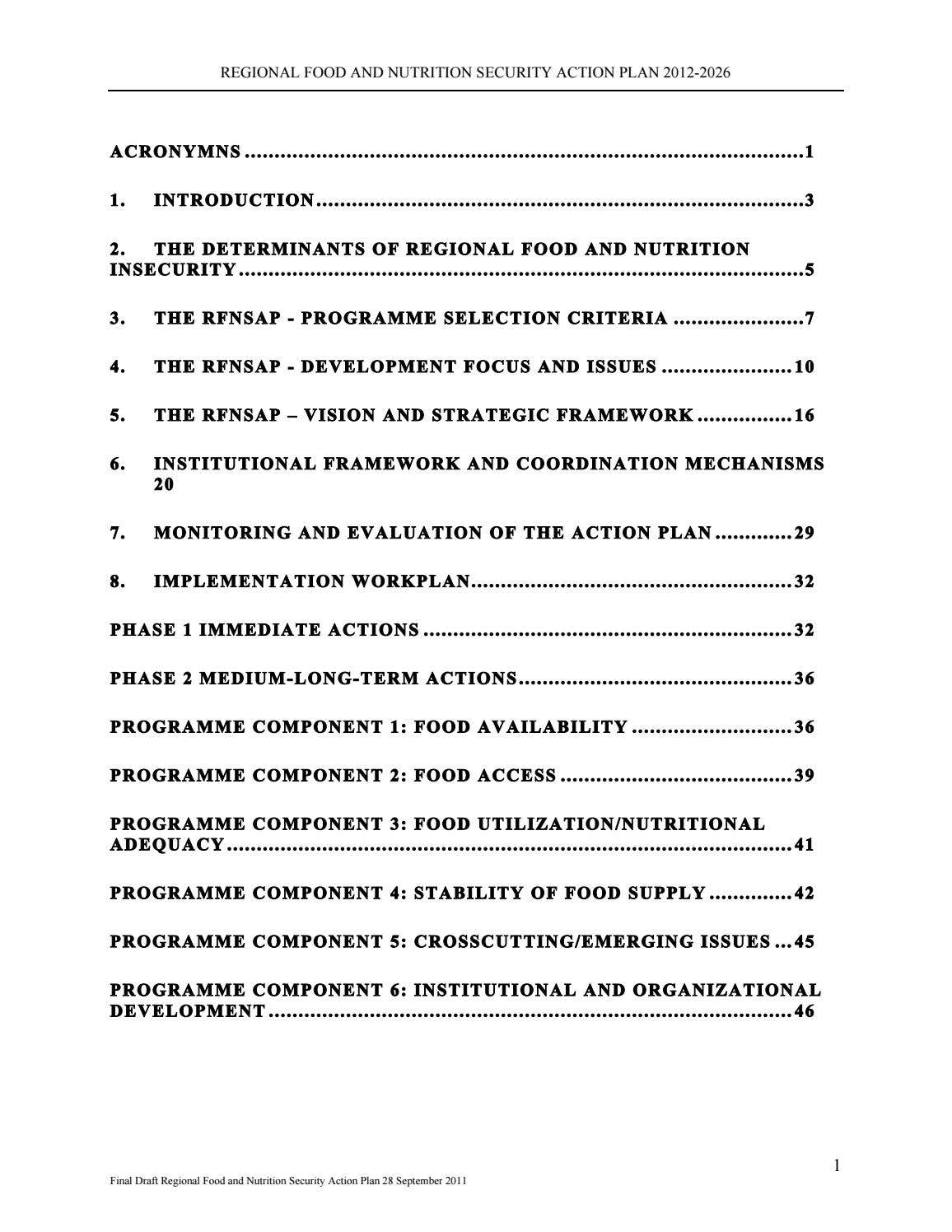 CARICOM Regional Food and Nutrition Security Action Plan by Caribbean ...