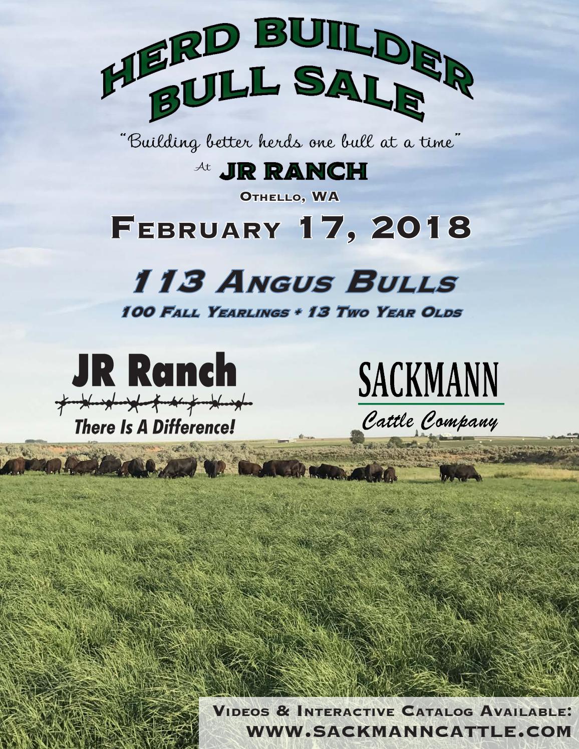 Sackmann Cattle/JR Ranch 2018 Bull Sale Catalog by LivestockDirect
