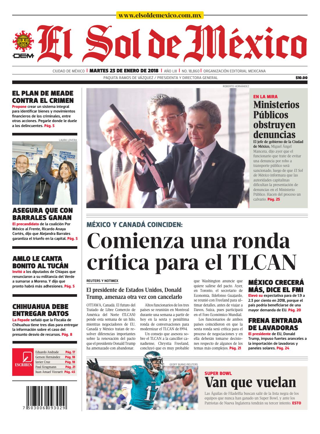 El Sol de México 23 de enero 2018 by El Sol de México - Issuu