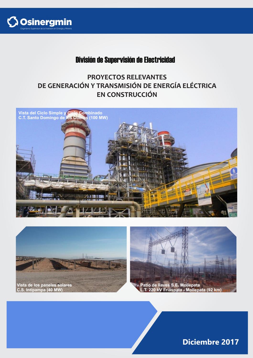 Proyectos relevantes de generación y transmisión de energía en ...