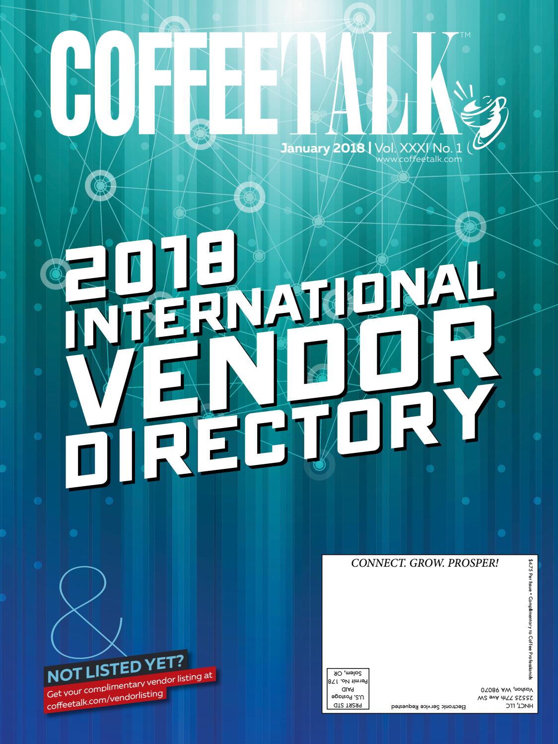 January 2018 by CoffeeTalk Magazine - Issuu