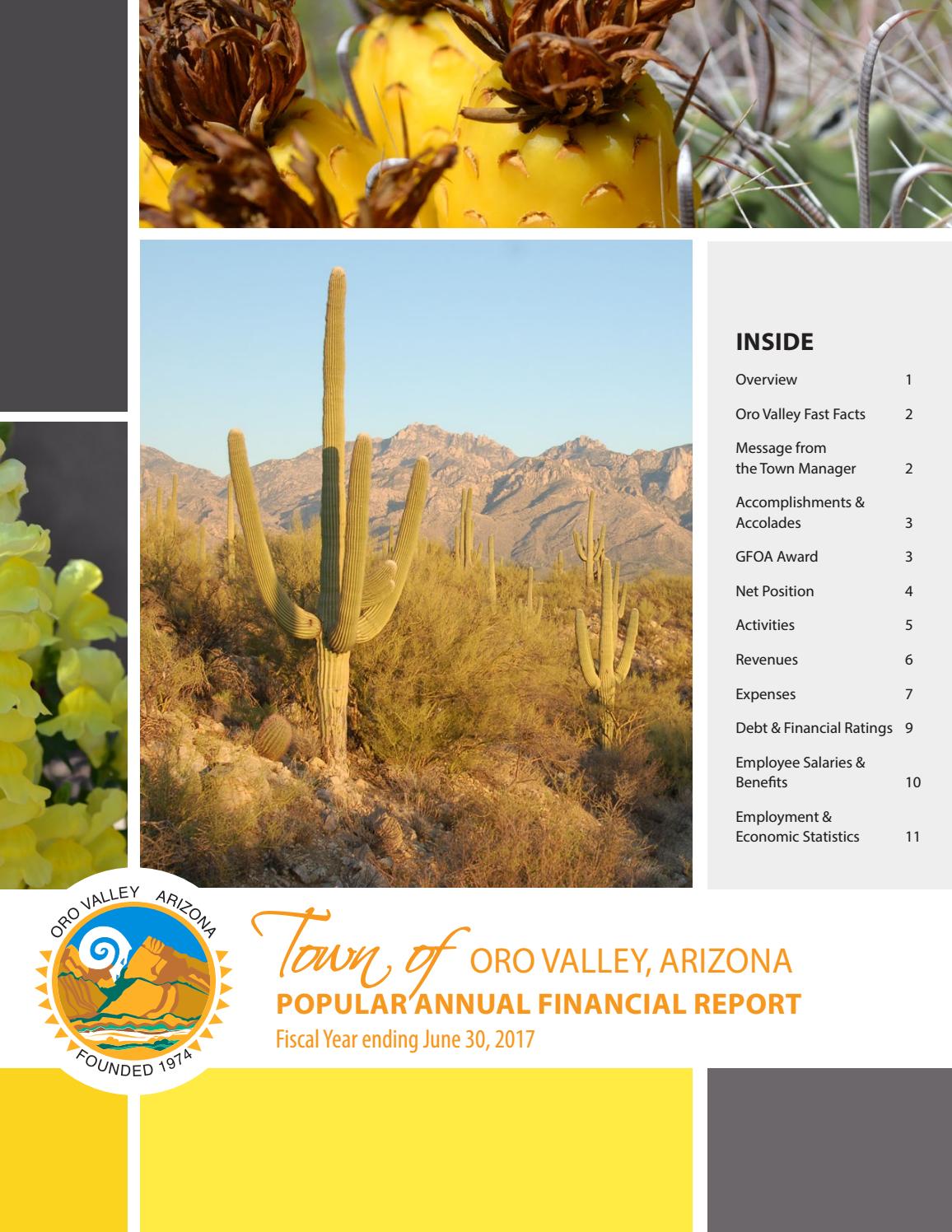 Oro Valley Popular Annual Financial Report 063017 by Oro Valley Issuu