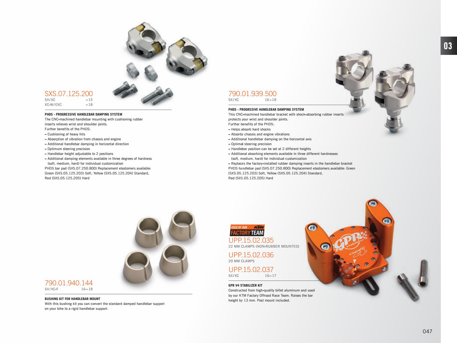 KTM PowerParts Offroad Catalog 2018 USA by KTM GROUP Issuu