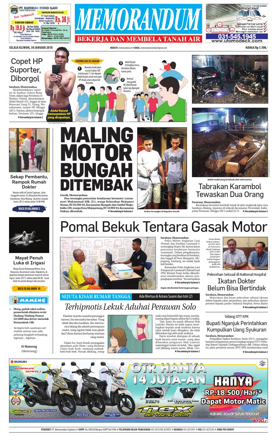 Memorandum Edisi 30 Januari 2018 By MEMORANDUM Issuu