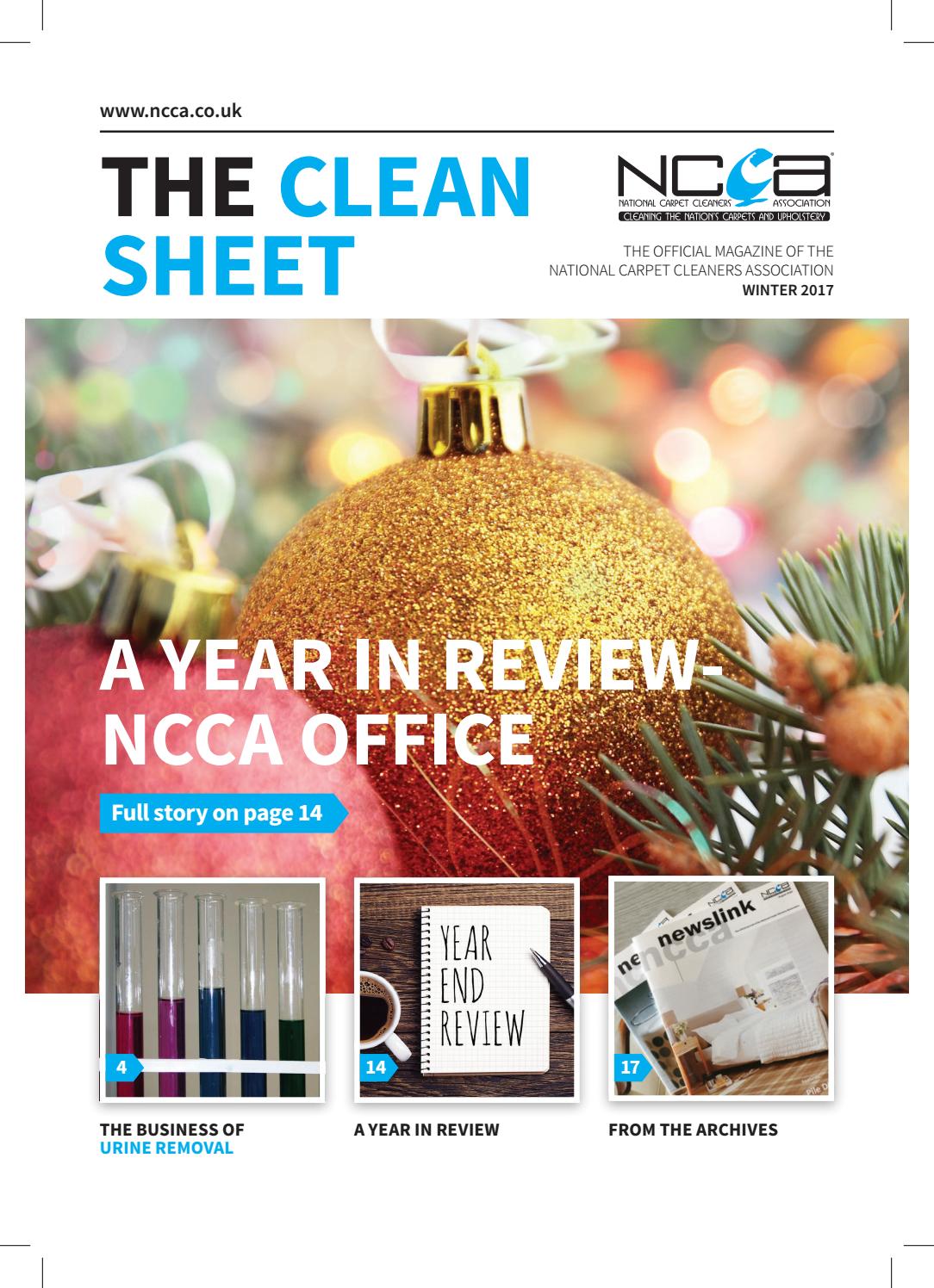 NCCA The Clean Sheet Winter 17 by National Carpet Cleaners