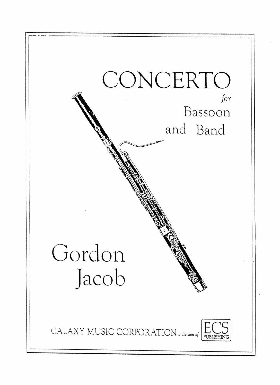 Concerto for Bassoon and Band - Gordon Jacob - Full Score by