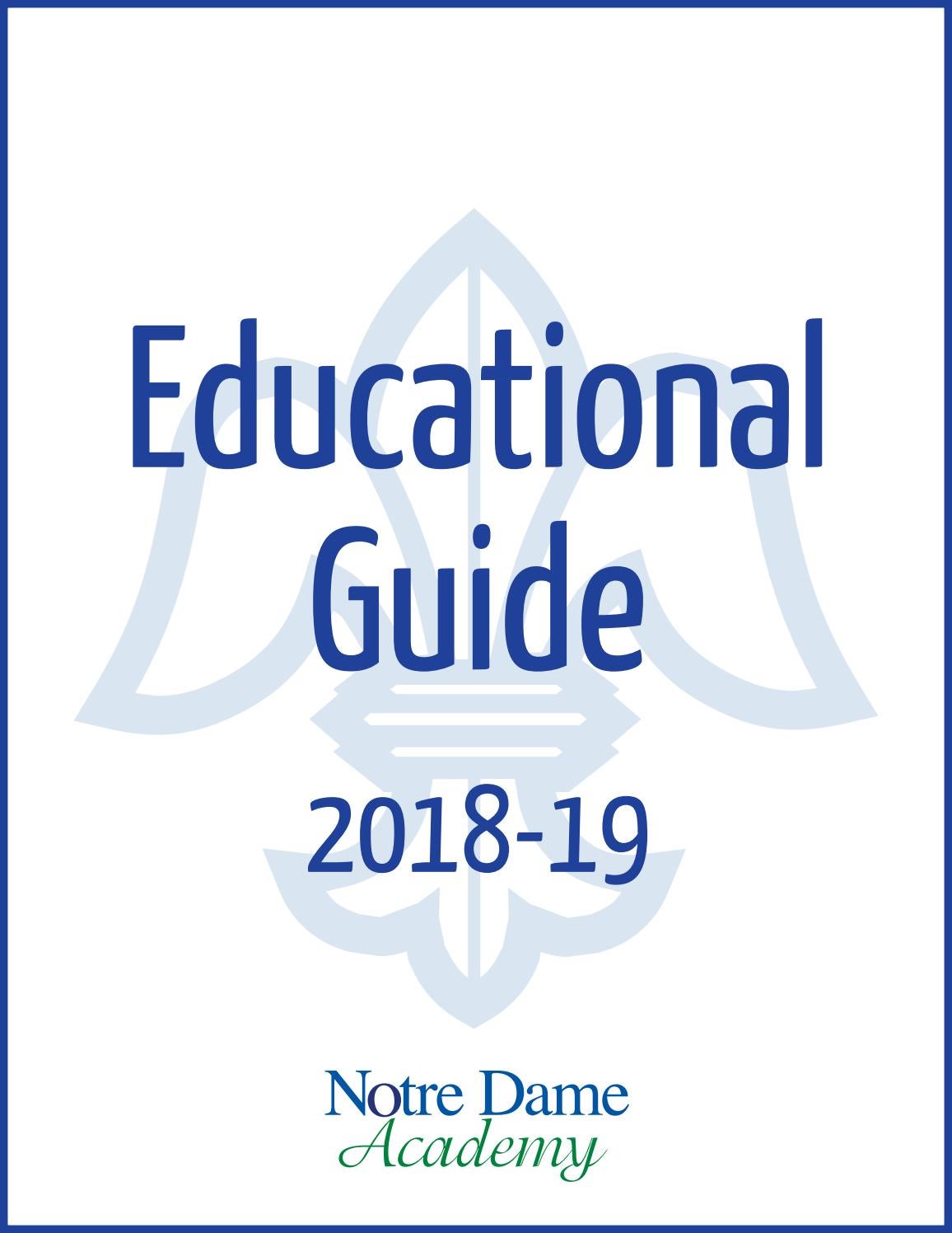 Educational Guide 20182019 by Notre Dame de la Baie Academy Issuu