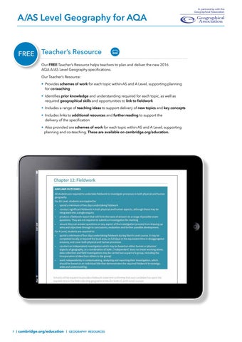 Geography Resources Catalogue 2018 by Cambridge International Education ...