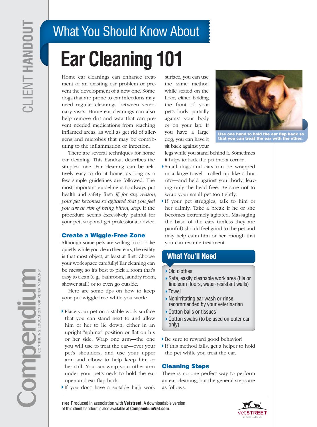 Compendium Client Handout Ear Cleaning 101 by davidpsu Issuu