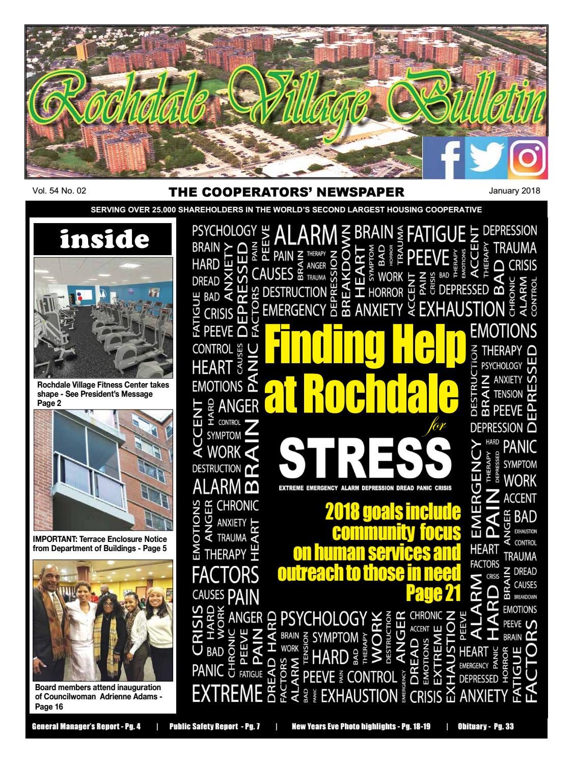 Rochdale Village Bulletin Newspaper January 2018 Edition by Rochdale