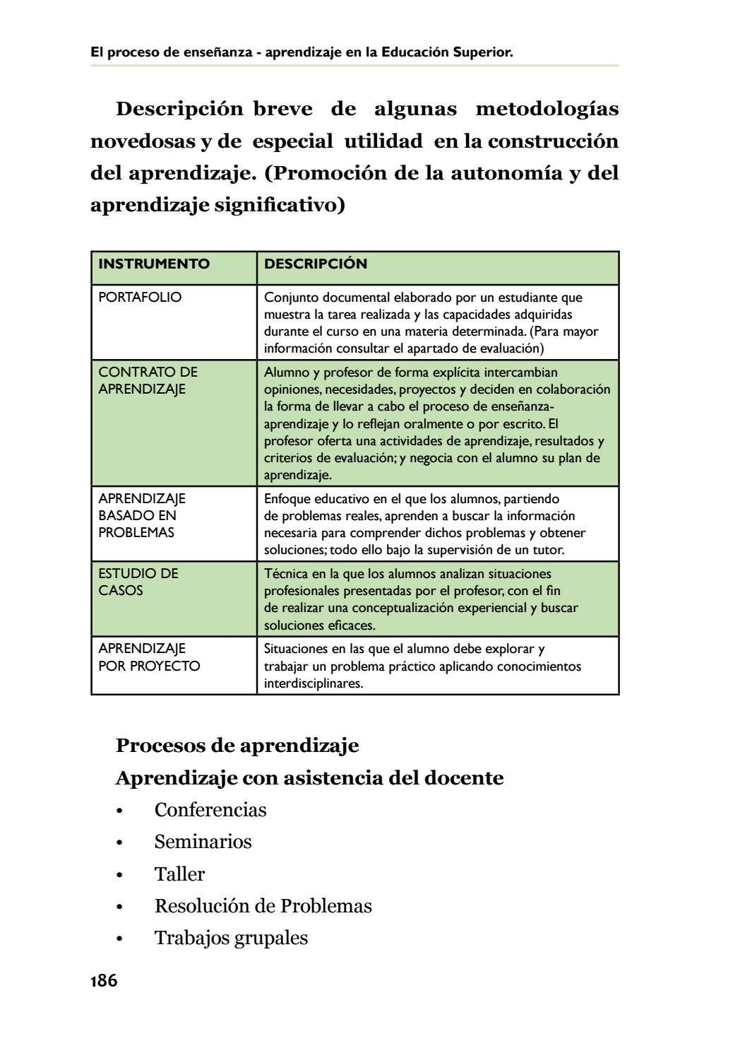 El proceso de enseñanza aprendizaje en la educación superior by ...
