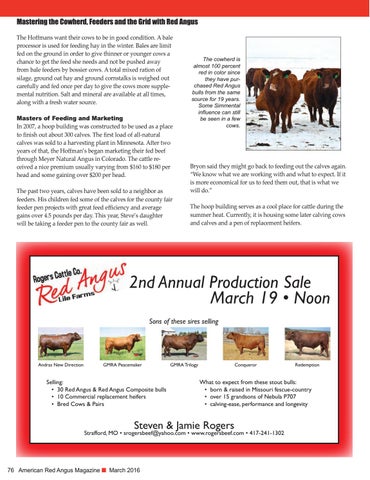 American Red Angus Magazine March 2016 By Red Angus Association