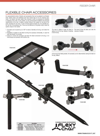 feeder arm for fishing chair