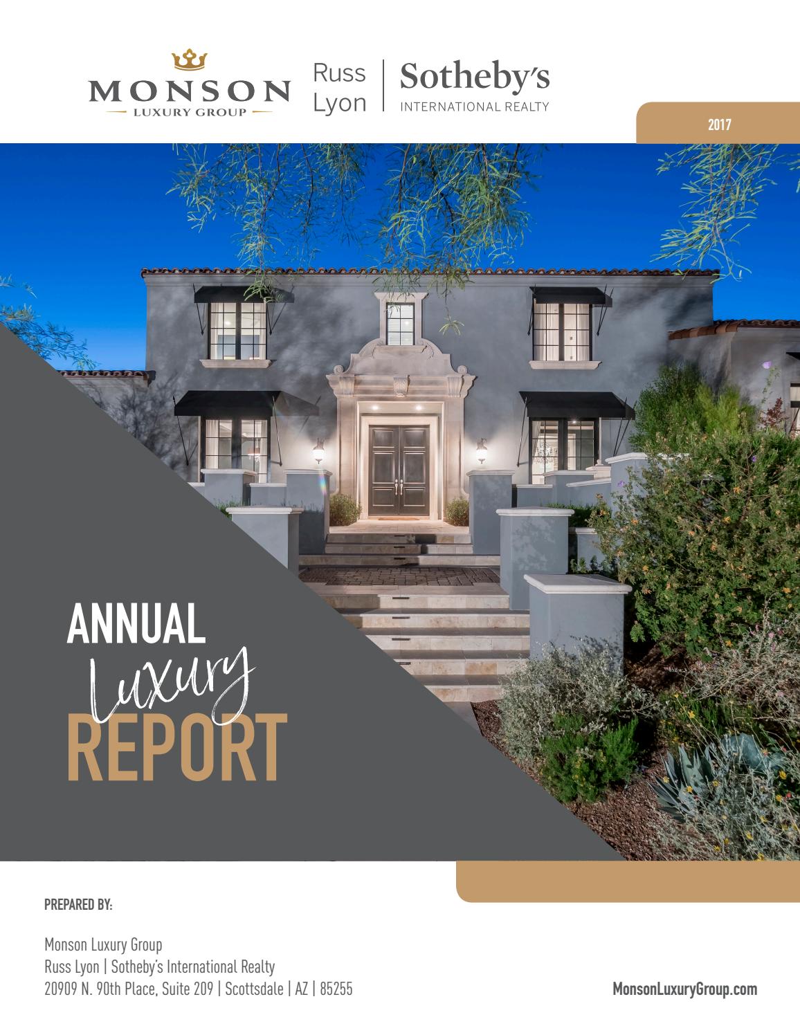 2017 Annual Luxury Report Scottsdale, Arizona by The Noble Agency Issuu