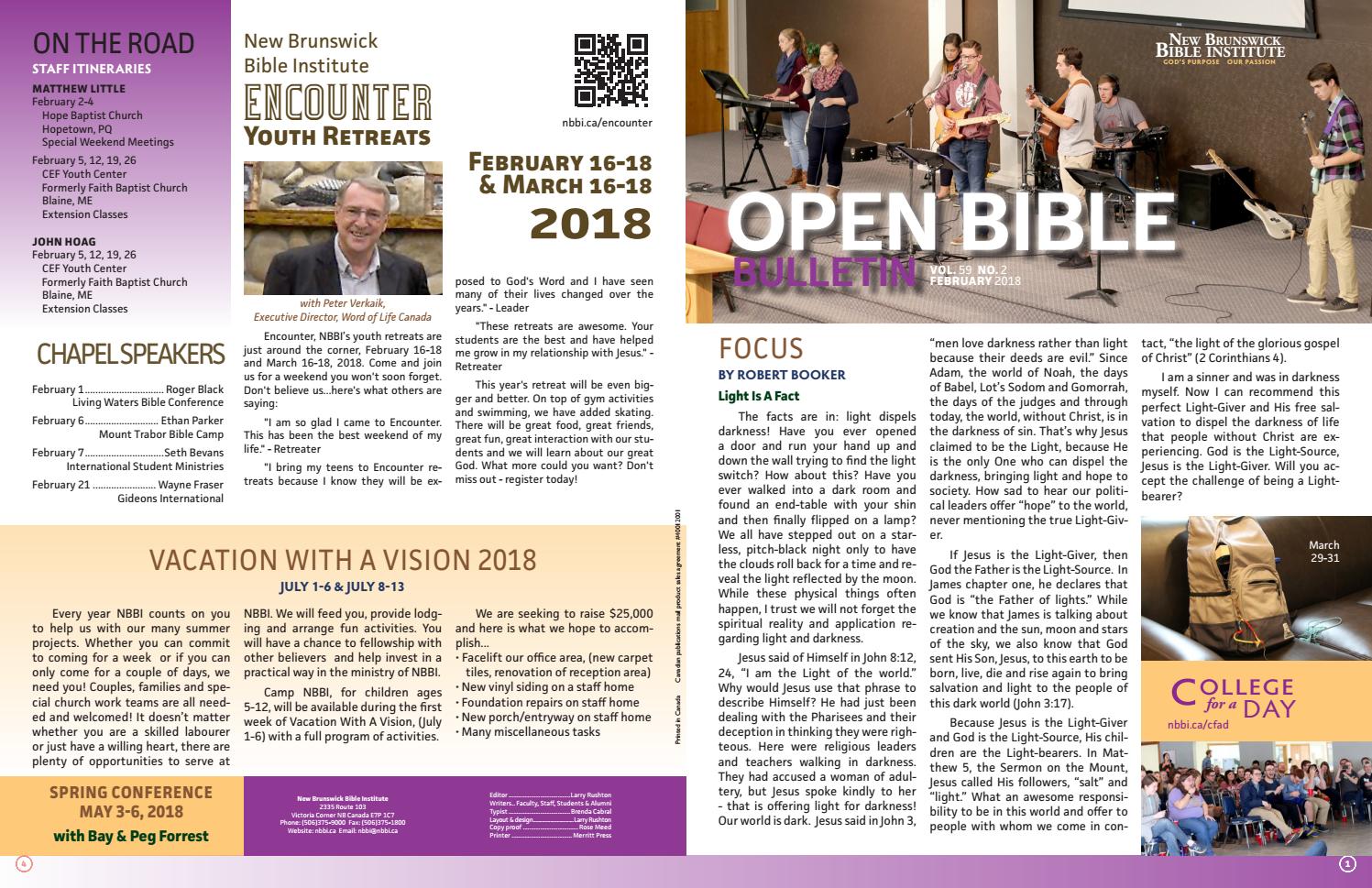 february 2018 obb by new brunswick bible institute issuu salt and light vbs flyer