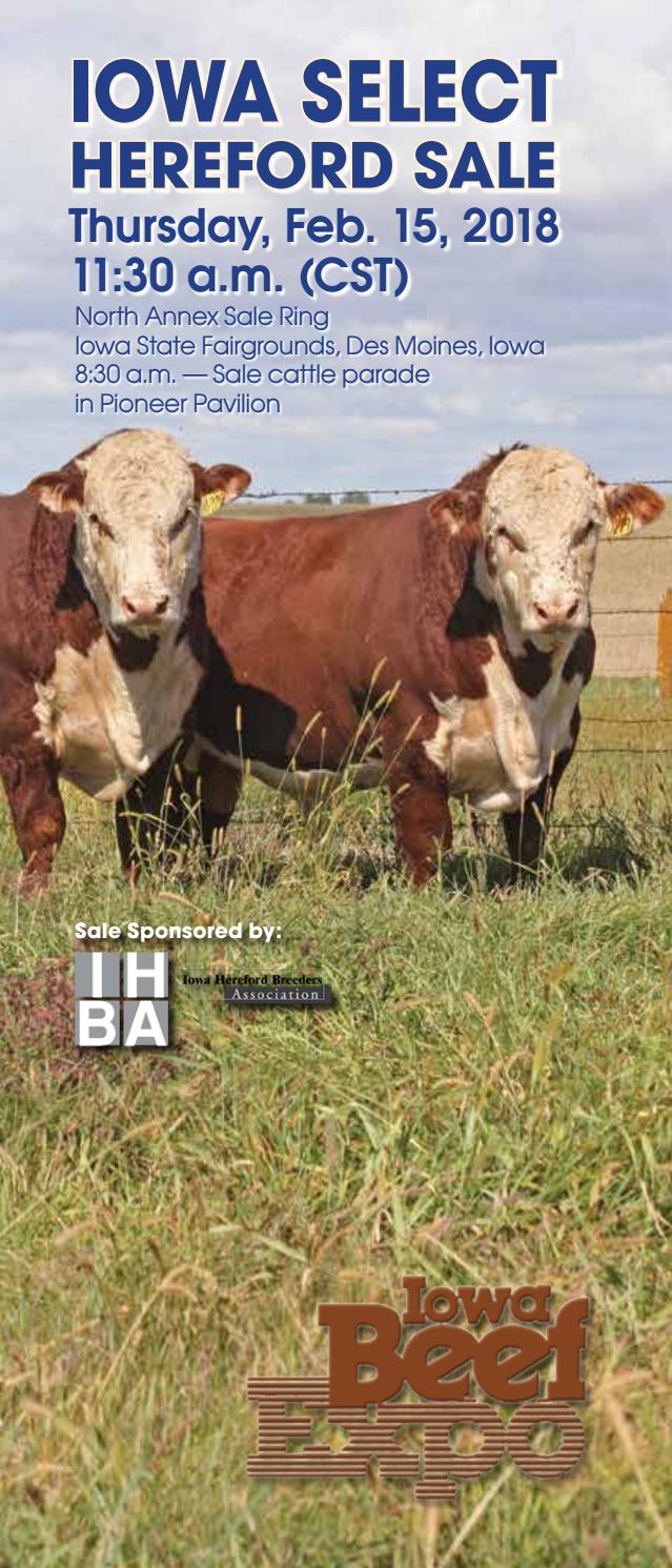 Iowa Select Hereford Sale by American Hereford Association and Hereford