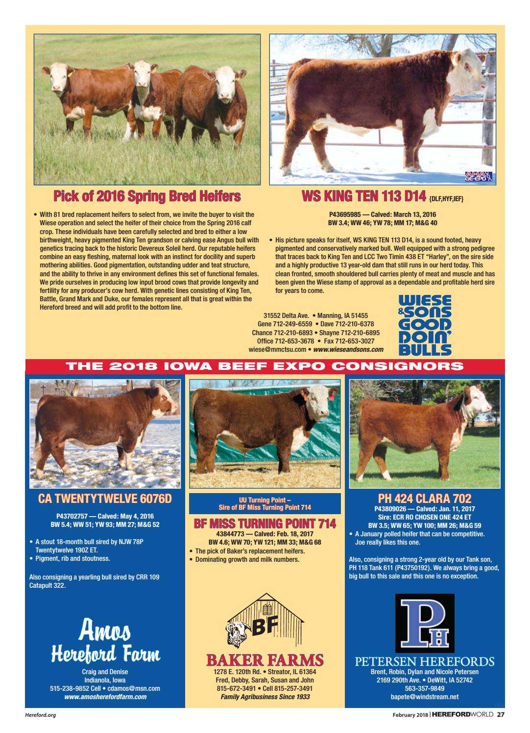 February 2018 Hereford World by American Hereford Association and